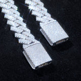 925S & VVS MOISSANITE 12MM PRONG CUBAN LINK CHAIN