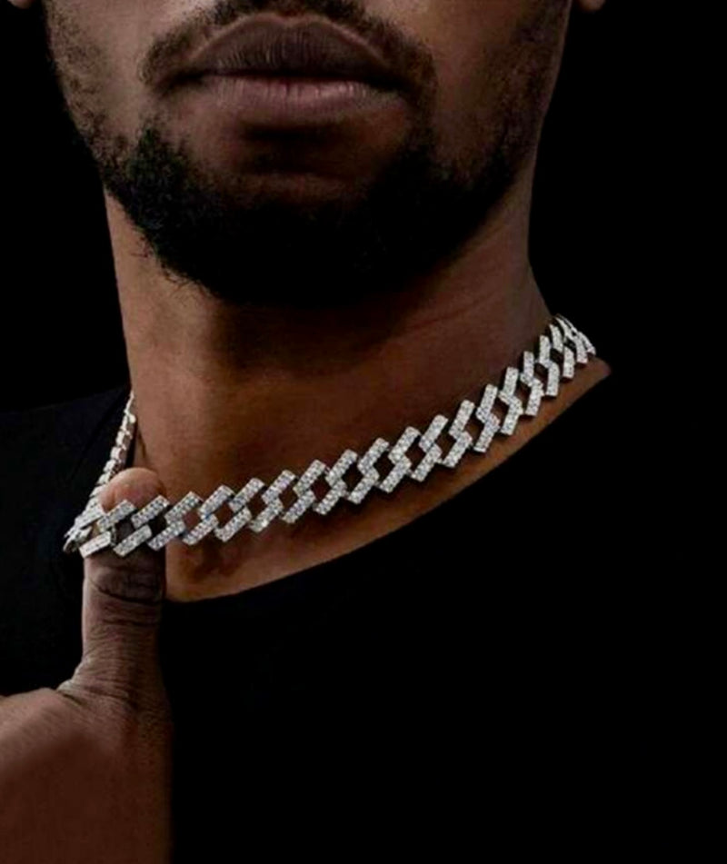 ICED PRONG CUBAN CHAIN